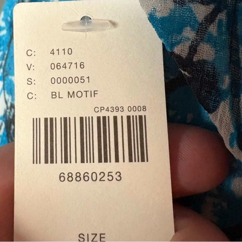 NWT Anthropologie By Anthropologie Sheer Printed Peasant SIZE SMALL - Picture 8 of 10